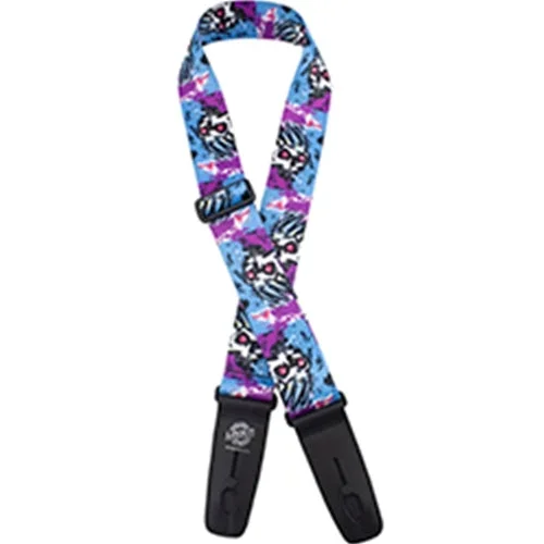 BLUE VIOLET SKULL – LOCK-IT STRAP POLY PLUSH SERIES – LIS-105-S46