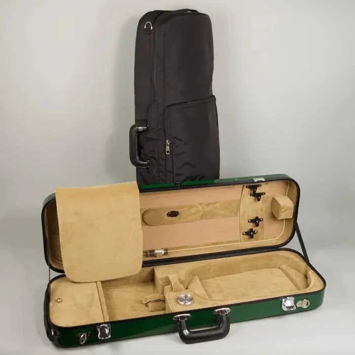 Bobelock 1060 oblong violin case, green/tan