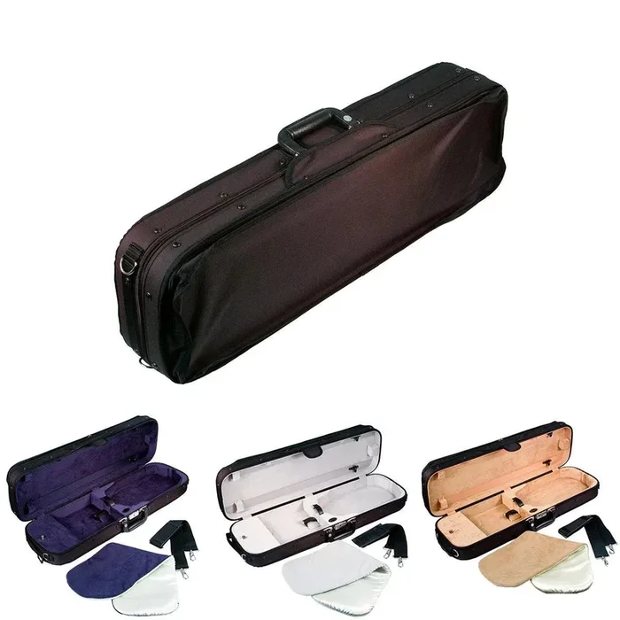 Bobelock B1002 Oblong Wooden Violin Case with Nylon Cordura Exterior & Velour Interior