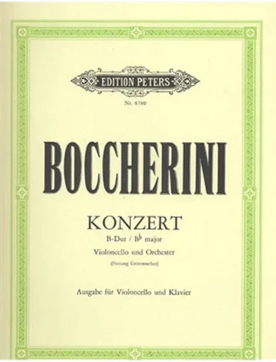 Boccherini (Grutzmacher): Cello Concerto in Bb Major (cello & piano)