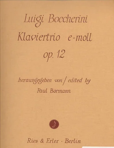 Boccherini, L.: Piano Trio in E minor Op.12 (violin, Cello, Piano)