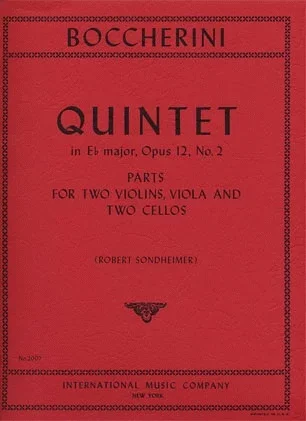 Boccherini, Luigi: Quintet in Eb major, Op.12 No.2 (2 violins, viola, 2 cellos)
