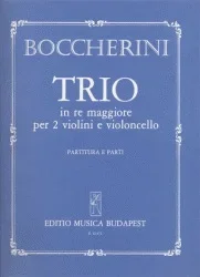 Boccherini, Luigi: String Trio in D (2 violins & cello) score & parts