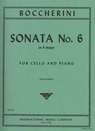 Boccherini (Piatti/Forino): Sonata No.6 in A Major (cello & piano) IMC