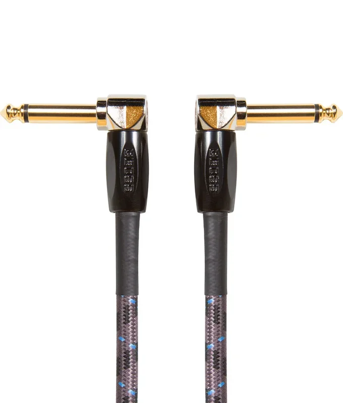 Boss BIC-3AA 3ft / 1m Instrument Cable, Angled/Angled 1/4″ jack