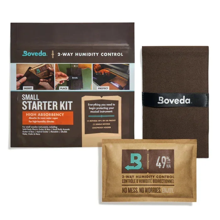 Boveda 2 Way Humidity Control Starter Kit for Ukuleles – 1 Ukulele Humidifier and Pouch – 49% Size 70