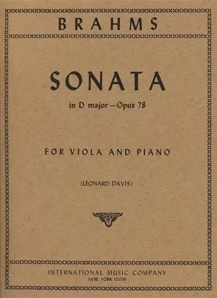 Brahms, J.: Sonata in D Major, Op.78 (viola, and piano) IMC