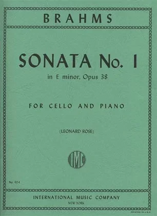 Brahms, Johannes (Rose): Sonata #1 in E minor, Op.38 (cello & piano)