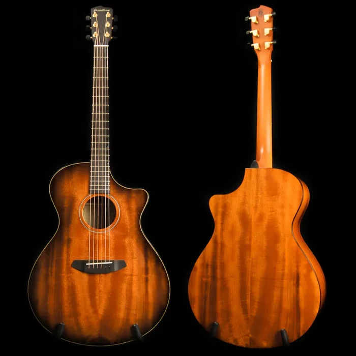 Breedlove Oregon Concerto CE Bourbon All Myrtlewood Acoustic Electric Guitar – Includes Case