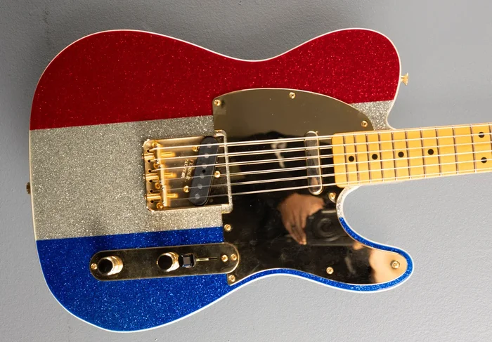 Buck Owens Telecaster – Red, Silver and Blue Sparkle