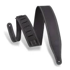 Butter Double Stitch Guitar Strap – M17BDS-BLK
