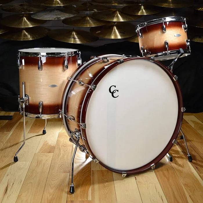 C&C Gladstone13/16/26×12 3pc. Drum Kit Brown Candy to Natural Duco w/Metal Flake