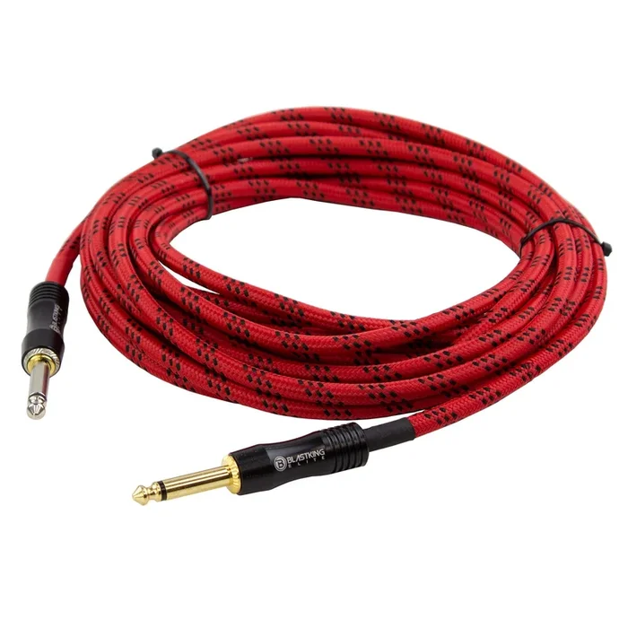 Cable de guitarra silencioso de nylon estático Blastking 20 rojo – CGTR-20RB