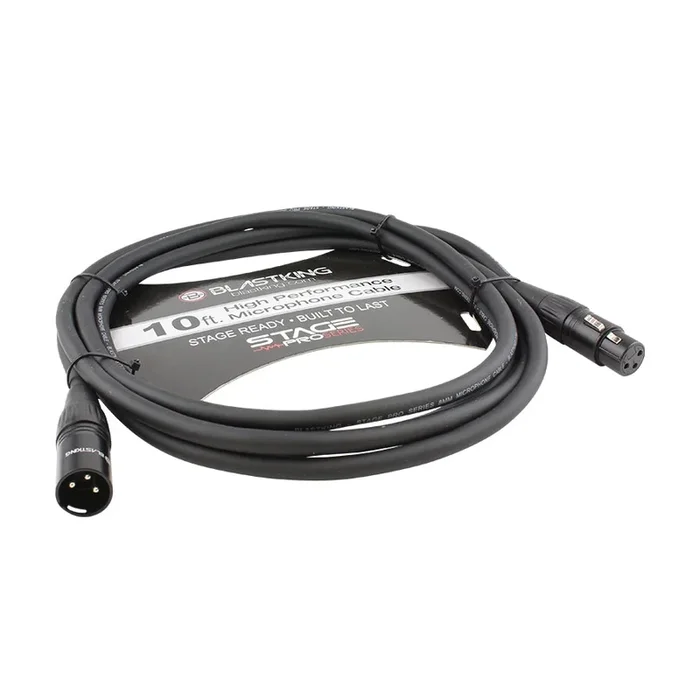 Cable de micrófono Blastking XLR macho a XLR hembra de 10 pies – SP10XLR