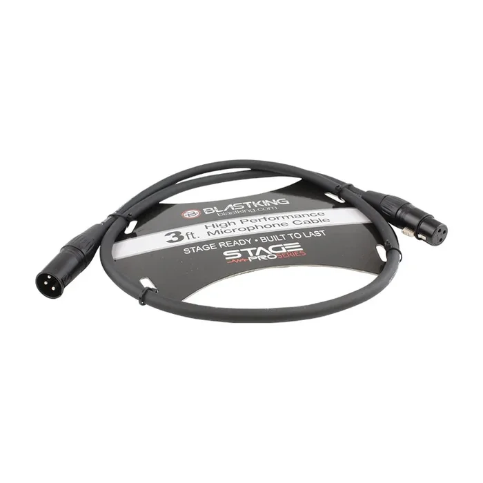 Cable de micrófono Blastking XLR macho a XLR hembra de 3 pies – SP3XLR