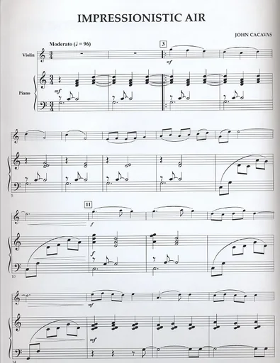 Cacavas, J.: Impressionistic Air (violin & piano)