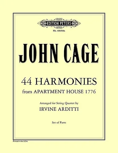 Cage, John: 44 Harmonies from Apartment House 1776 (string quartet) parts