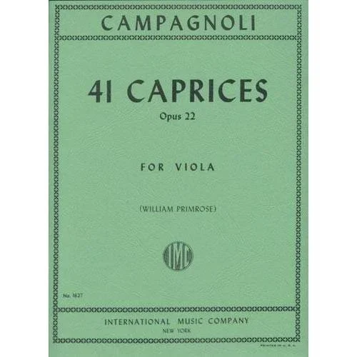Campagnoli, Bartolomeo: 41 Caprices Op.22 (viola) IMC