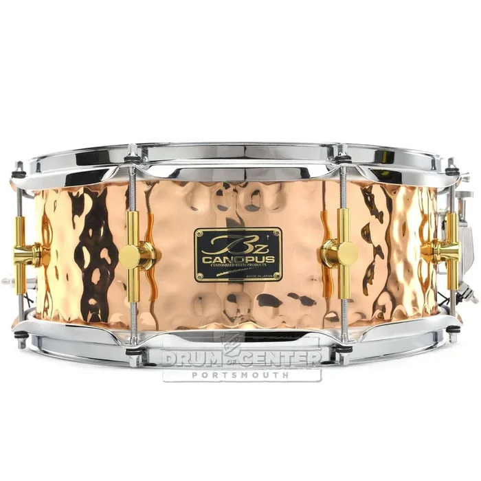 Canopus ‘The Bronze’ Hammered Snare Drum 14×5.5 w/Flanged Hoops