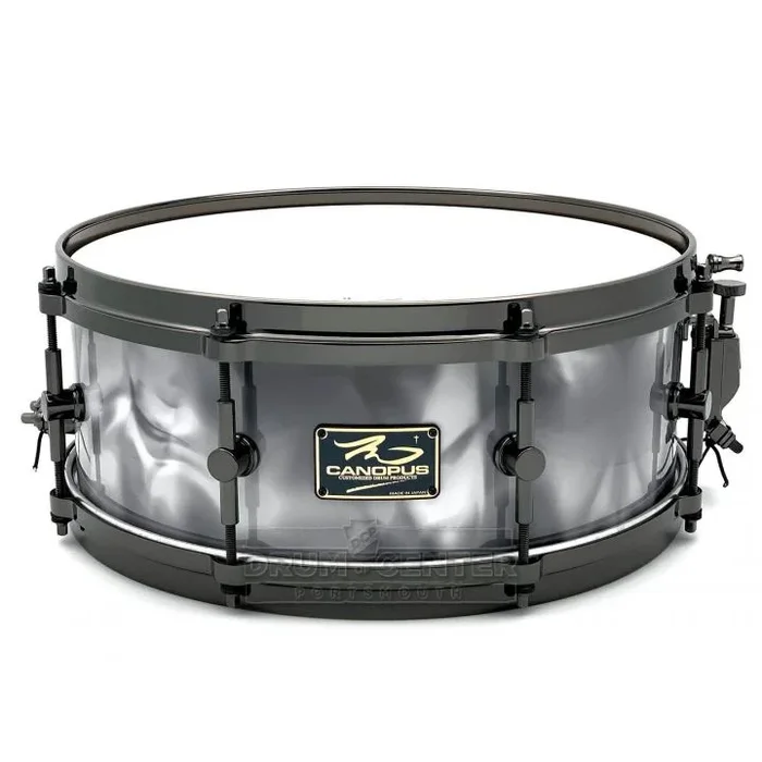 Canopus One of a Kind 10 Ply Maple Snare Drum 14×5.5 Diamond Gray Abalone Wrap