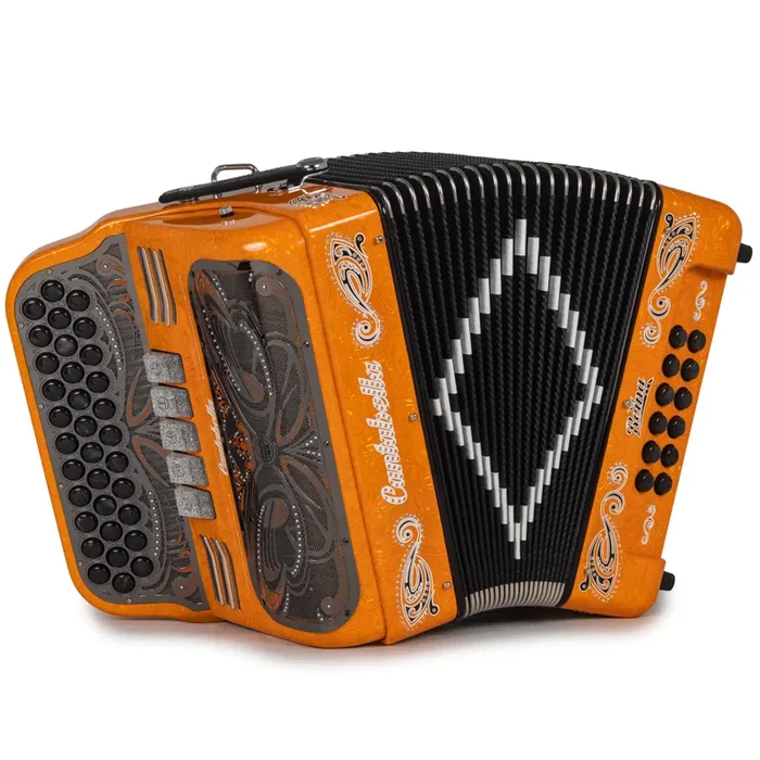 Cantabella Reina Accordion Ultra Compact 5 Switch FBE Orange with Black