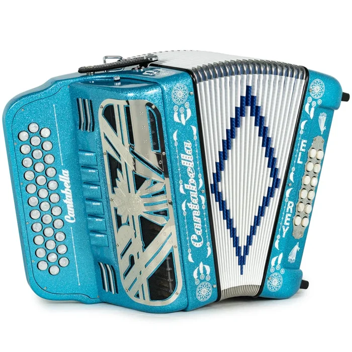 Cantabella Special Edition Ramon Ayala El Rey 2-Tone 6 Switch FBE-EAD Accordion in Blue Glitter with White
