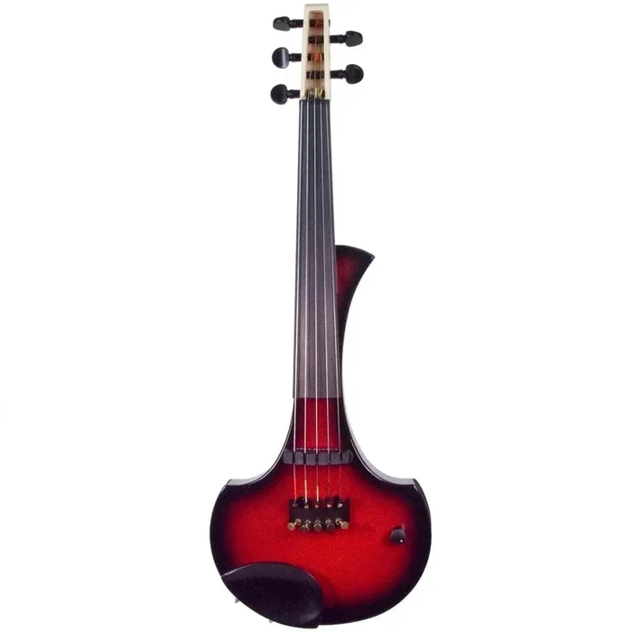 Cantini Earphonic 5-String Electric Violin with MIDI, Red/Black Sunburst