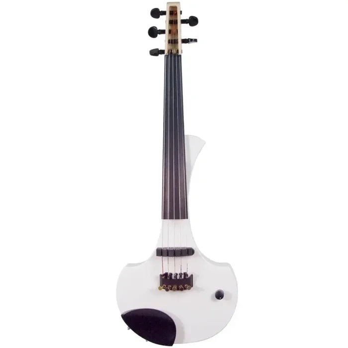 Cantini Earphonic Violon électrique 5 cordes avec MIDI Blanc brillant