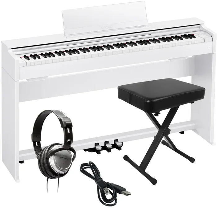 Casio Celviano AP-S200 Digital Piano – White COMPLETE HOME BUNDLE
