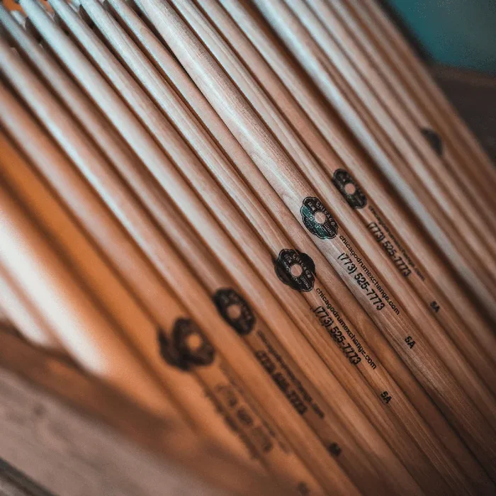 CDE 5A Vater 2nd Quality Wood Tip Custom Imprint Drum Sticks