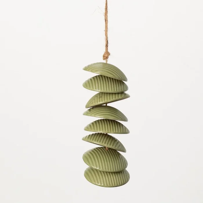 Ceramic Disc Chime – Sage Green