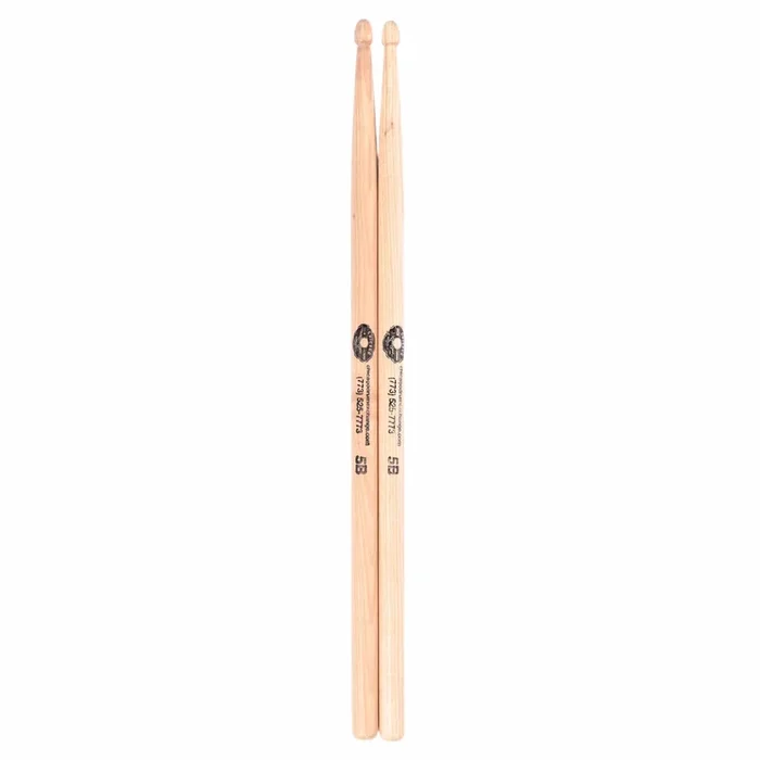 Chicago Drum Exchange CDE 5B Vater 2nd Quality Wood Tip Custom Imprint Drum Sticks (12 Pair Bundle)