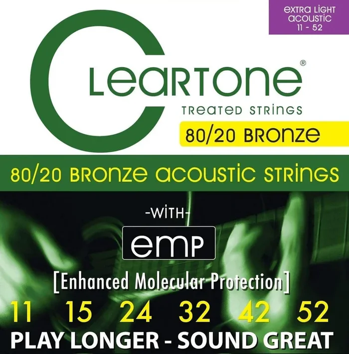 Cleartone Custom Light Gauge 80/20 Bronze Coated Acoustic Strings