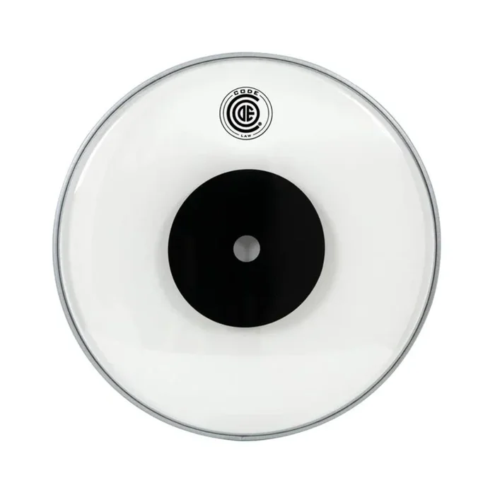 Code Law Clear Single Ply with Black Dot Drumhead – 10 inches