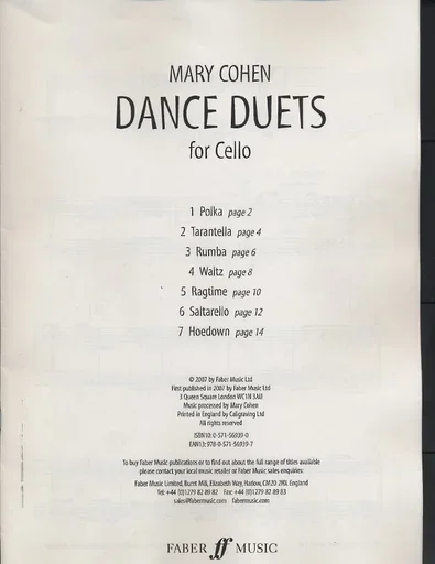 Cohen, Mary: Dance Duets (2 cellos)
