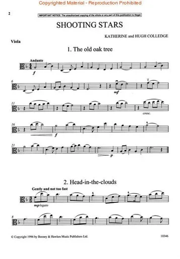 Colledge: Shooting Stars (viola)
