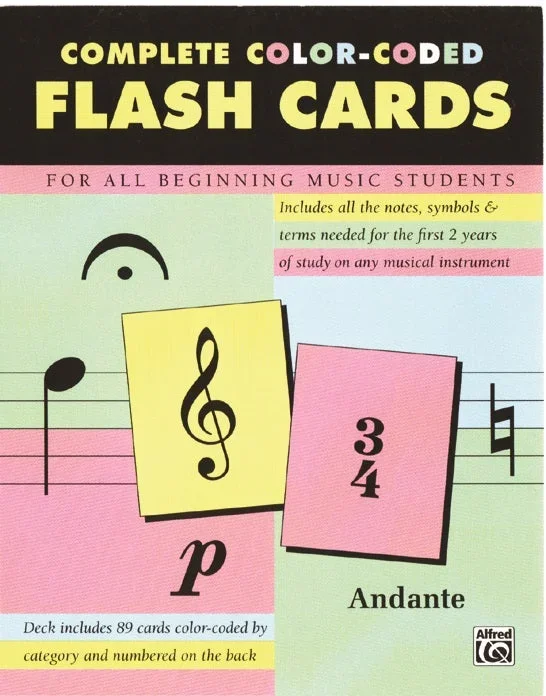 COLOR CODED FLASH CARDS