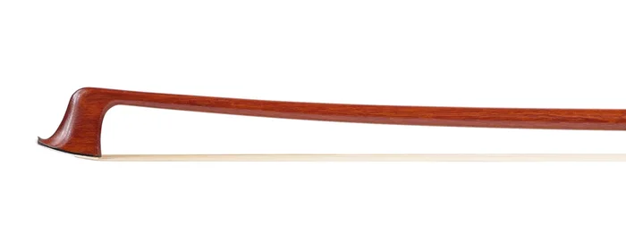 CONRAD GÖTZ ** vintage silver mounted violin bow, round Pernambuco stick, 62.7 grams, GERMANY