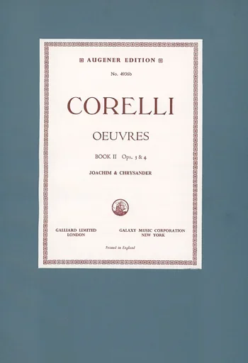 Corelli, A. (Joachim & Chrysander): (Score) Oeuvres – Complete Works, Op.3 and 4, Volume II (mixed ensemble)