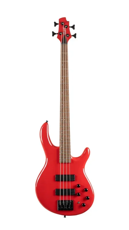 Cort C4DELUXECRD Artisan Series C4 Deluxe Bass Guitar, Candy Red