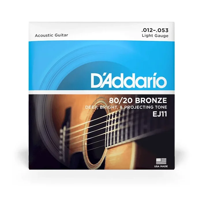 Cuerdas de guitarra acústica D’Addario EJ11 80/20 Bronze Light