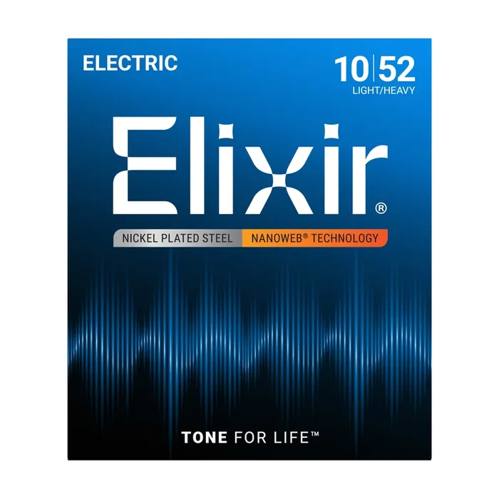 Cuerdas Elixir 12077 Acero Niquelado para Guitarra Eléctrica con Tecnología NANOWEB – .010-.052