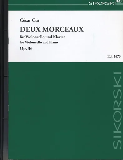 Cui, Cesar: Deux Morceaux, Op. 36 (cello & piano)