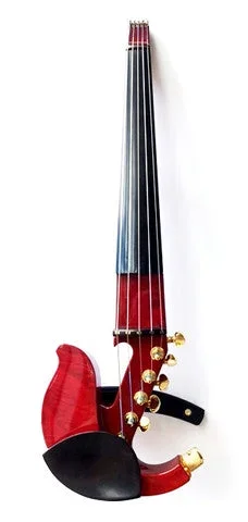Custom – Jordan 5-String Electric Violin w/ StringAmp & Red Transparent Flamed Maple Body