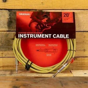D’Addario Custom Series Braided Instrument Cable | 20 FT