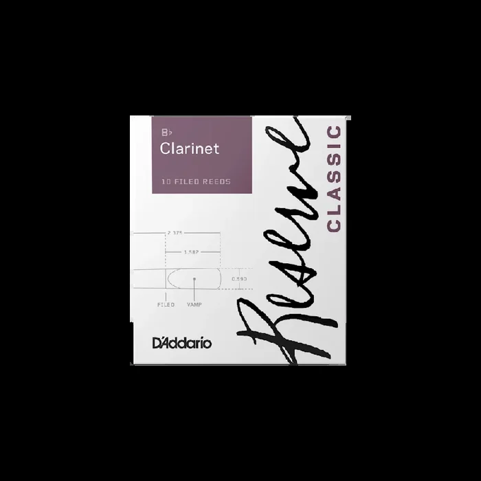D’Addario DCT1035 Reserve Classic Bb Clarinet Reed – Strength 3.5 (10-pack)