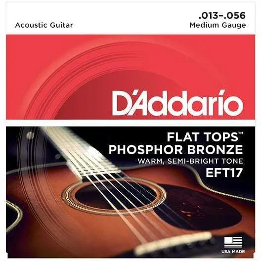 D’Addario EFT17 Acoustic Flat Top Phosphor Bronze Medium 13-56