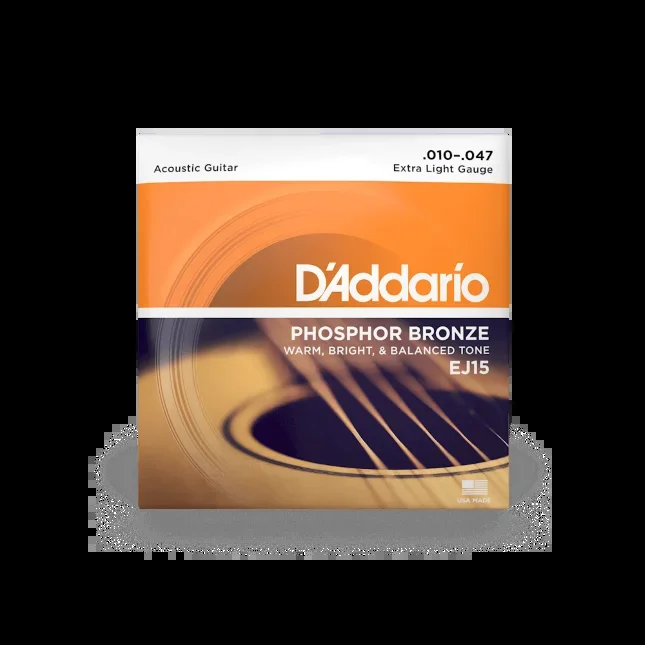 D’Addario Ej15 10-47 Extra Light, Phosphor Bronze Acoustic Guitar Strings