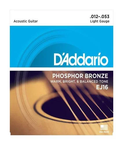 D’Addario EJ16 Phosphor Bronze Light 12-53 Acoustic Guitar Strings