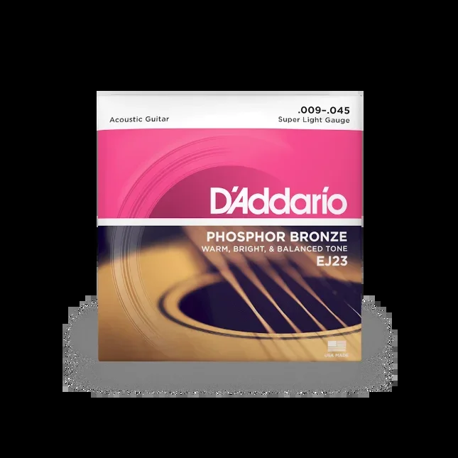 D’Addario EJ23 9-45 Super Light, Phosphor Bronze Acoustic Guitar Strings